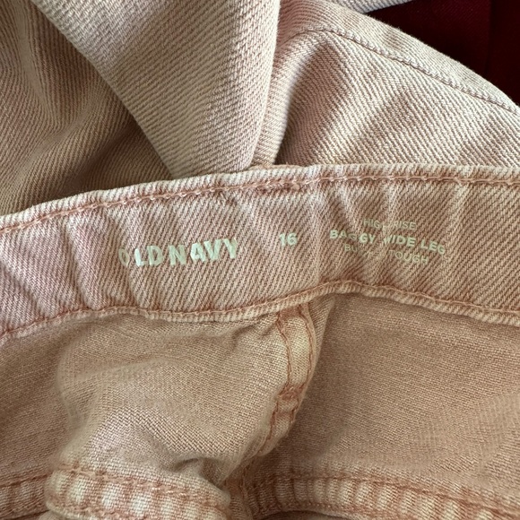 Girls High waisted baggy wide-leg jeans pink denim - Picture 4 of 5